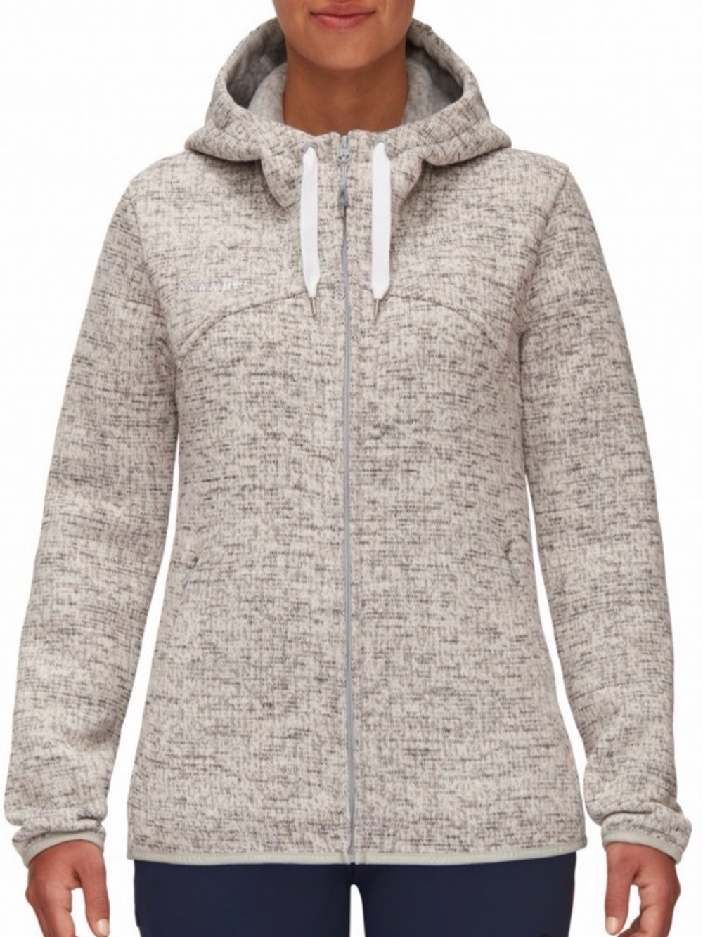Mammut Light Heather Gray Chamuera ML Hooded Jacket Zip-Up Hoodie